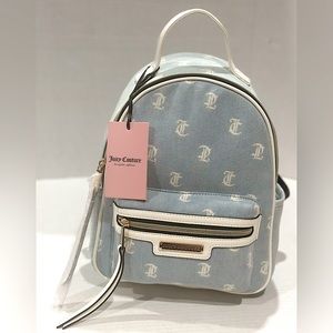 Juicy Couture Bestseller Rosie Mini Backpack Gothic Denim/White NWT